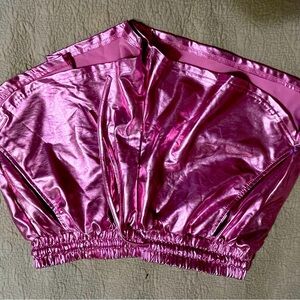 Shiny Pink Metallic Shorts